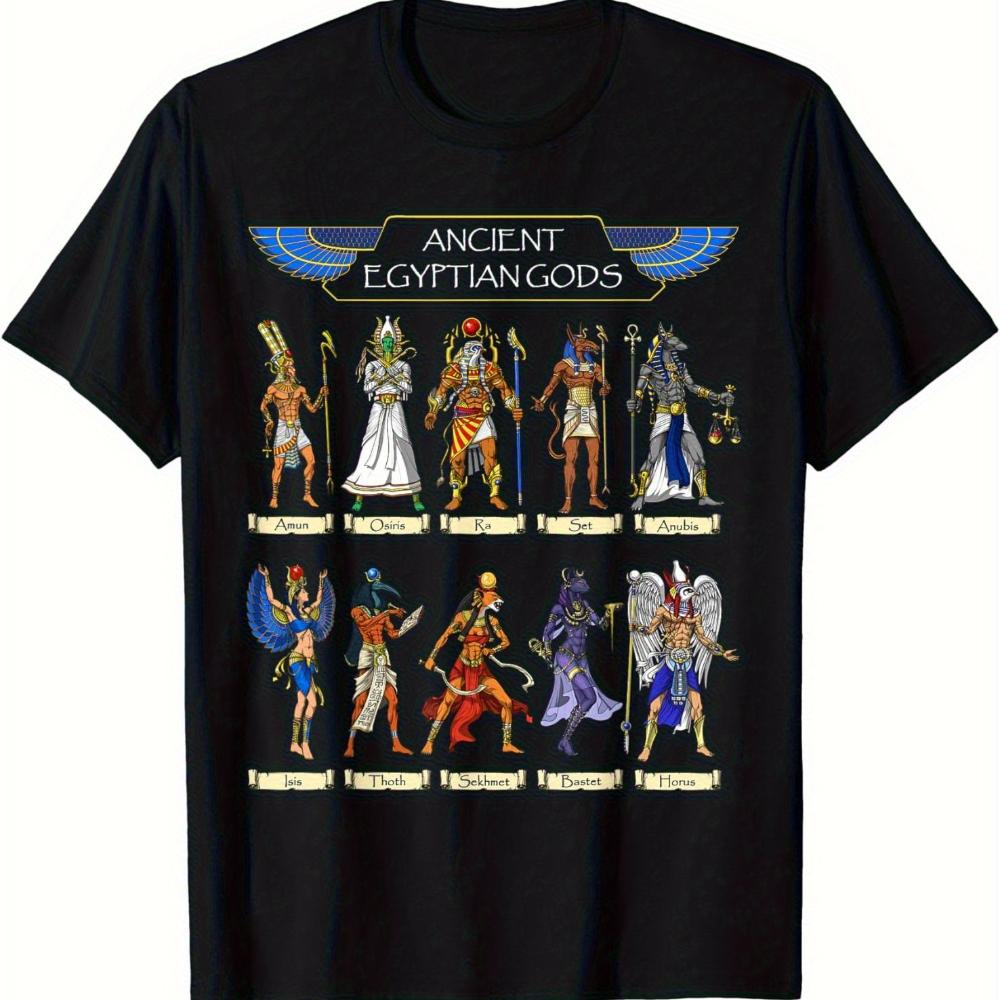 Ancient Egyptian Gods Amun Osiris Ra Set Anubis Isis Thoth Sekhmet Bastet Horus T-shirt XXL