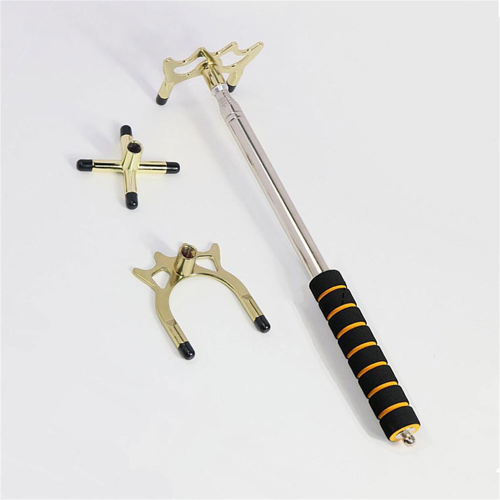 Stainless Steel Retractable Pool Cue Bridge Adjustable Pool Cue Bridge Tool for Flexible Playing Styles