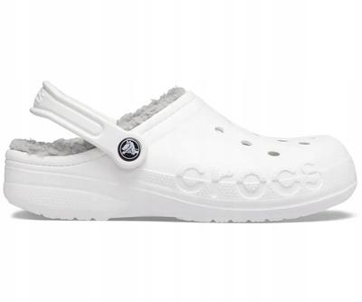Crocs Baya Lined Clog 205969 |M12 I EU 46-47| Weiß/Hellgrau