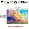 2D Pastel Sunset Sky Oil Painting Backdrop Colorful Clouds for Wall Decor and Photoshoot