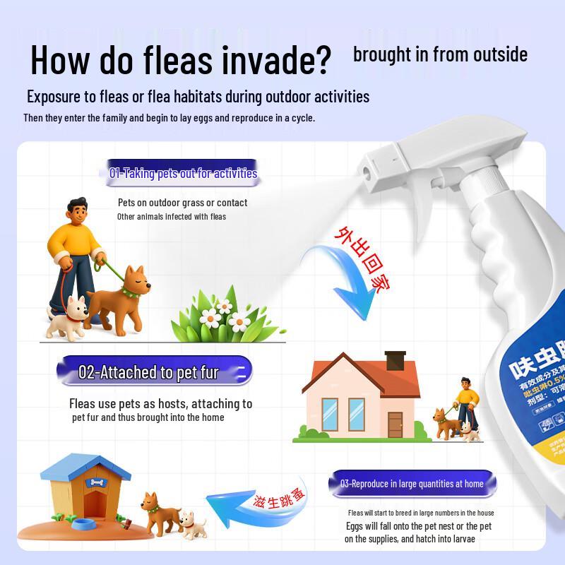 Juqi Flea & Bed Bug Killer Spray