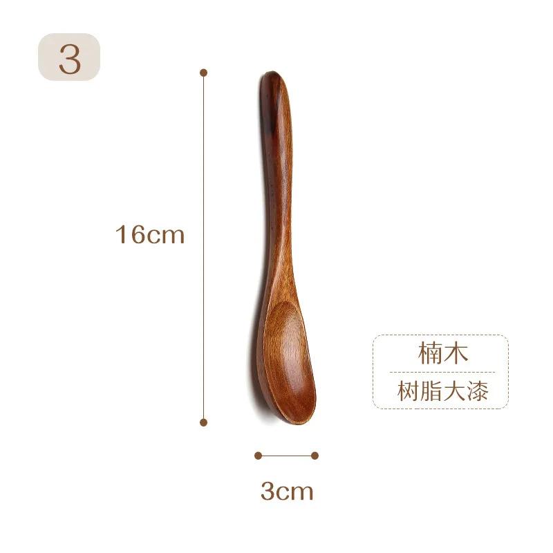 Natural Wood Spoon Bamboo Cooking Utensil Coffee Kitchen Teaspoon Tableware Accessories Spoon Teaspoons for Tea Stirring Spoon