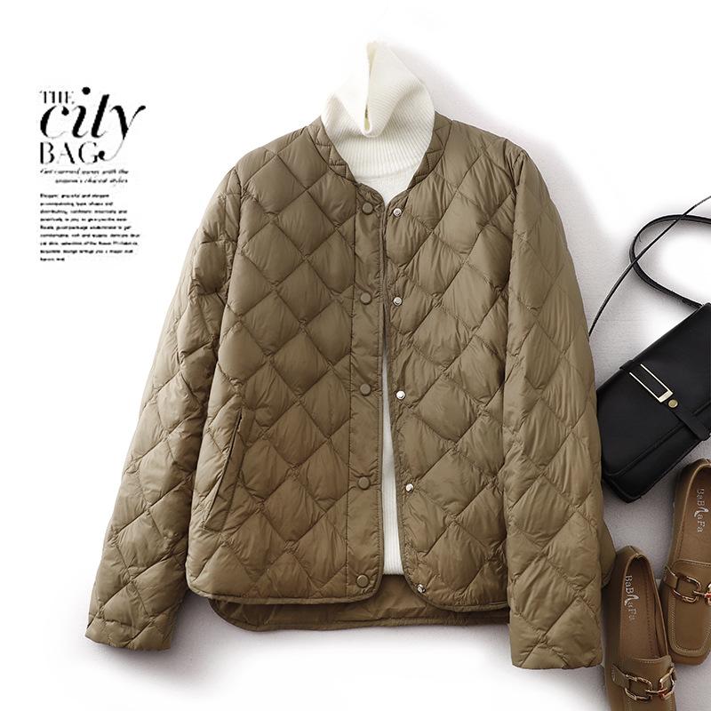 

Осінньо-зимовий вільний повсякденний кардиган-пальто з ромбовою сіткою для жінок, однотонний, універсальний верхній одяг, жіноча куртка, топ XL кавовий