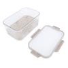 Portable Food Storage Container with Lid Handle Airtight Drainage Tray Reusable Leak Proof Food Storage Container Serving Tray Coffee Color