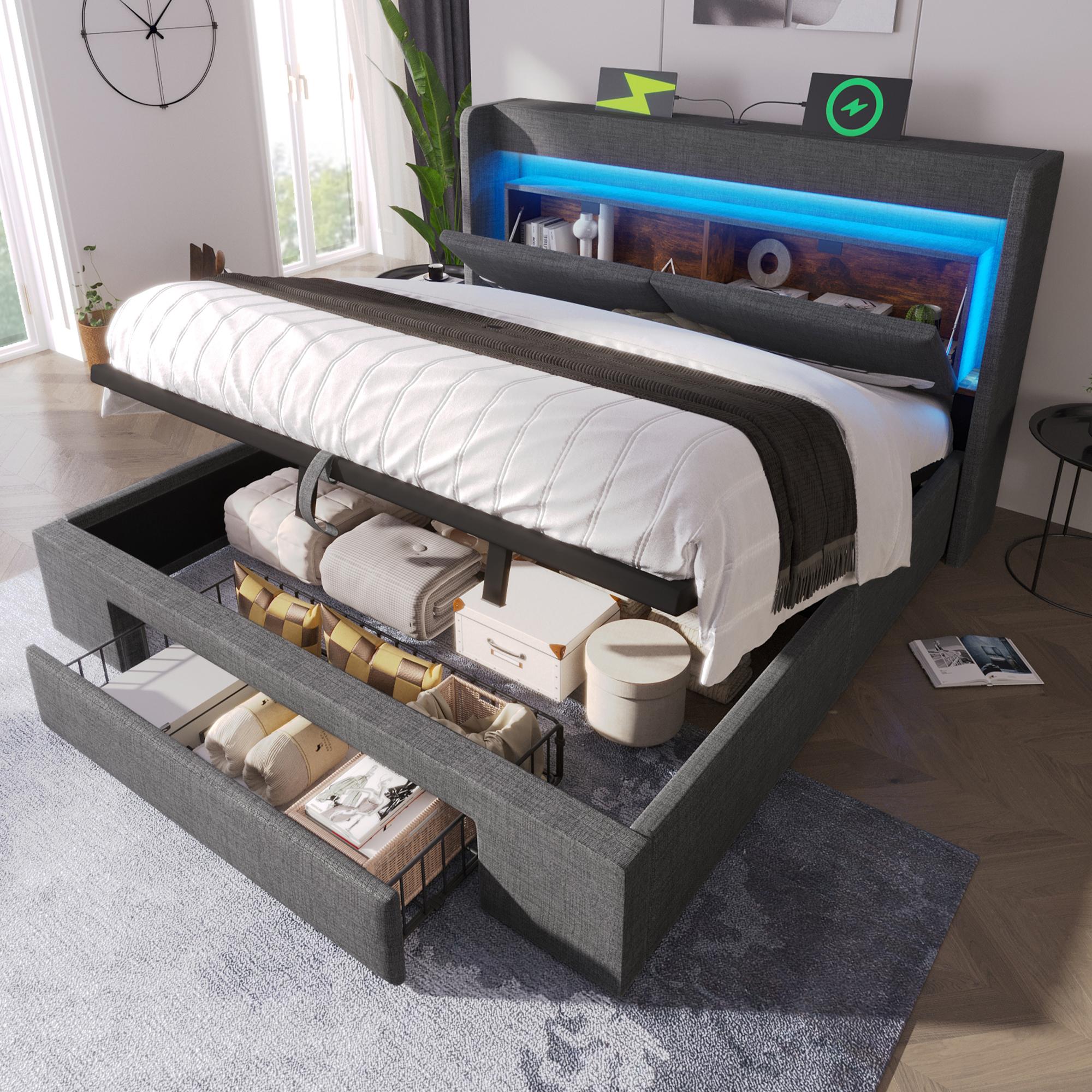 Upholstered bed 140x200 cm with hydraulic