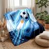 Argentina Football Printed Flannel Blanket Skin Friendly Warm Decorative Throw for Indoor Couch Bed Daily Use