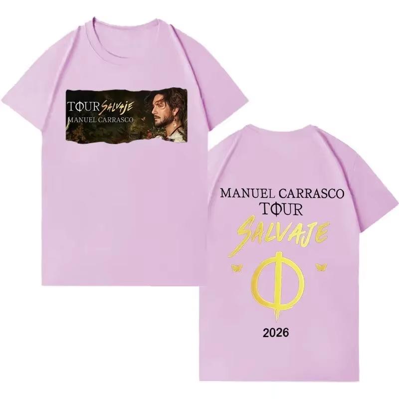 2026 Summer Fashion Trendy Tee Men Women Vintage Gothic Cotton Oversized T Shirt Y2K Streetwear Tshrits Rapper Manuel Carrasco Salvaje Tee