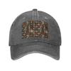 Kizomba Samakaka Ankara African Pattern Wax Washed Denim Cap Casual Baseball Caps Adjustable Hat Summer Unisex Baseball Hats