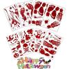 Wall and Window Stickers - AIMOONSA - 8 Sheets - Bloody Handprints - Blood Drops - Bloody Red