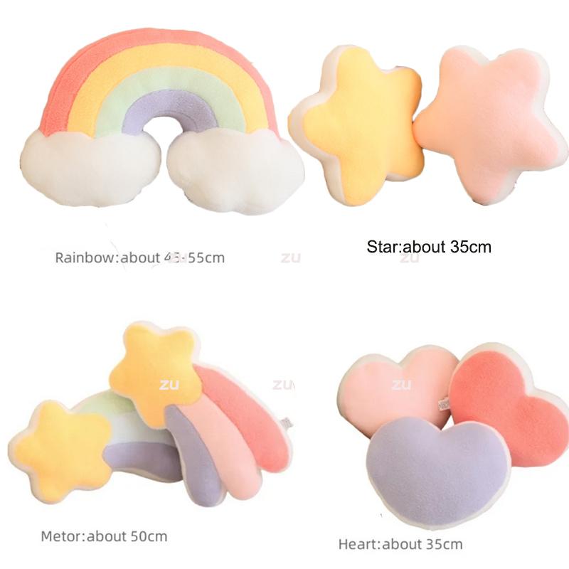 Cuscino Peluche Stella Desiderio Arcobaleno Luna Cuscino Giocattolo Morbido Colorato Corona Nuvola Cuscini Decorazione Divano Casa