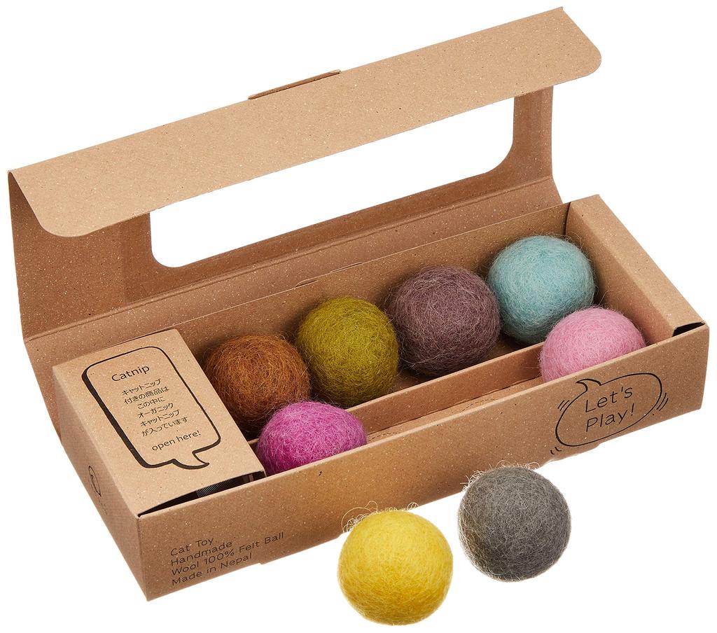 necono Rolling Ball for Cats, 8 Colors, Catnip