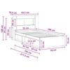 Bed Frame with Storage and Headboard Artisan Oak Finish 75 x 190 cm