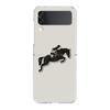 Case For Samsung Galaxy Z Flip 3 4 5 Transparent Fold Hard PC Shell For Galaxy Z Flip 3 5 Cover Galloping Horse Girl Drawing