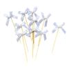 10pcs Creative Bowknot Cupcake Toppers For Birthday And Bridal Shower Romance Themed Party Cake Decorations