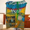 Künstler F-Friedensreich H-Hundertwasser Überwurf Flanell Überwurfdecke, Leicht Gemütlich, Strapazierfähig Waschbar süß Cool