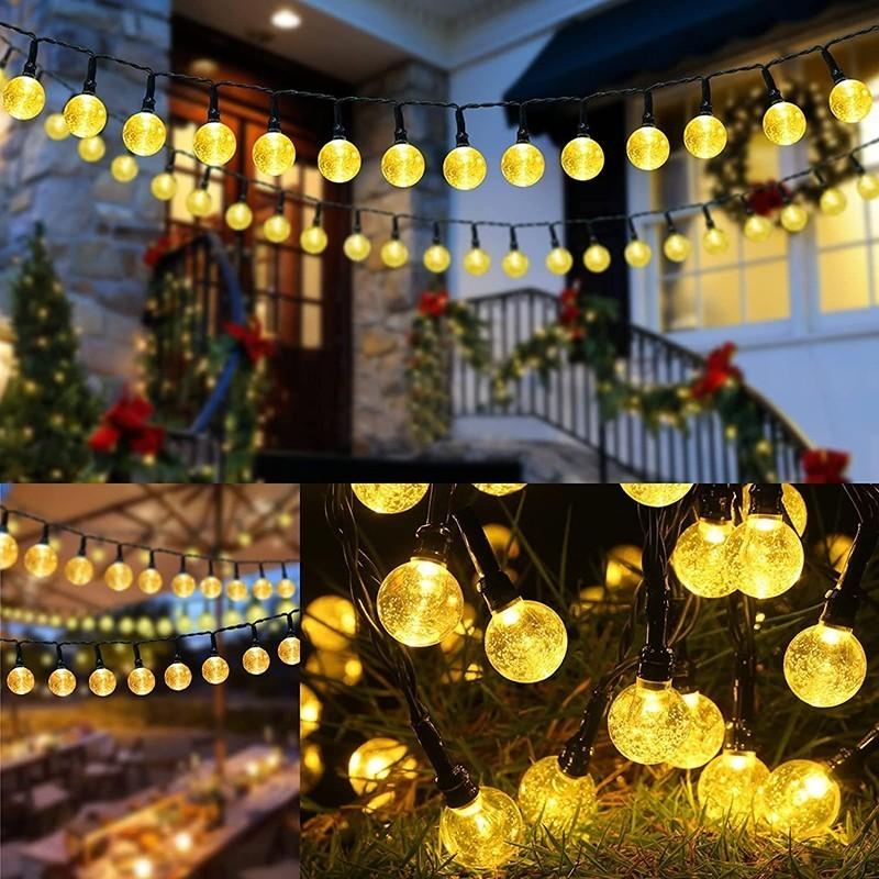 Christmas Light Solar Waterproof  Ball Garden Solar Lamp Power Led String Globe String Lights Holiday Home Decorations
