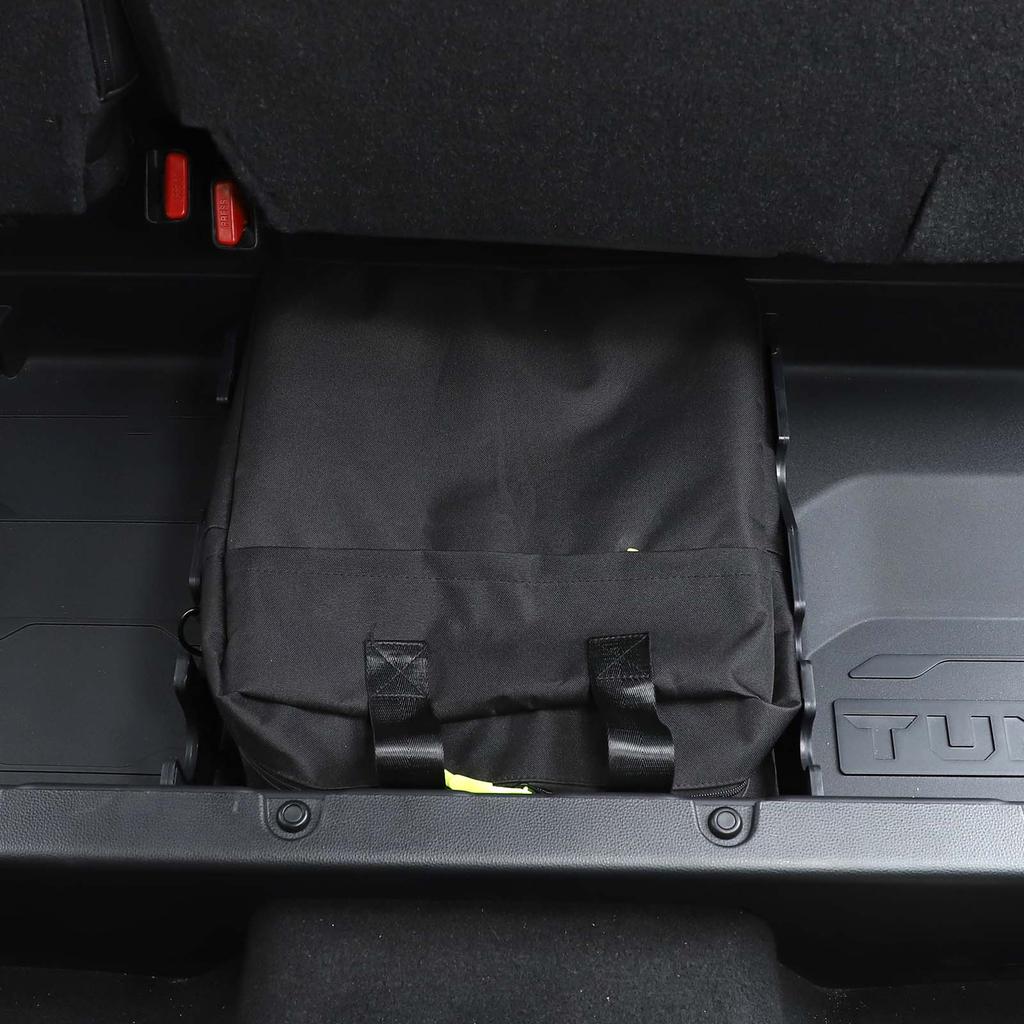 Under Seat Storage Bag Back Seat Organizer For Toyota Tundra 2022-2025 Multi Pocket with Handle and Adjustable Shoulder Strap