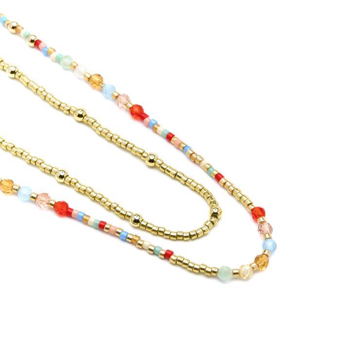 Collier - LUXENTER - Guth - Argent 925 - Or Jaune 18k - Cristal Multicolore