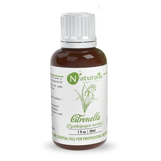 Naturalis Citronella Essential Oil - Natural Citronella Oil For Aroma Therapy, Skin Care, Hair Treatment, Mosquito Repellent, Relaxation- 30Ml