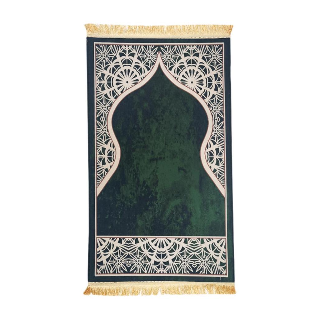 Muslim Prayer Rug Islamic Prayer Rug Gift Traditional Eid Mat Islamic Carpet for Hallway Living Room Prayer Room Bedside