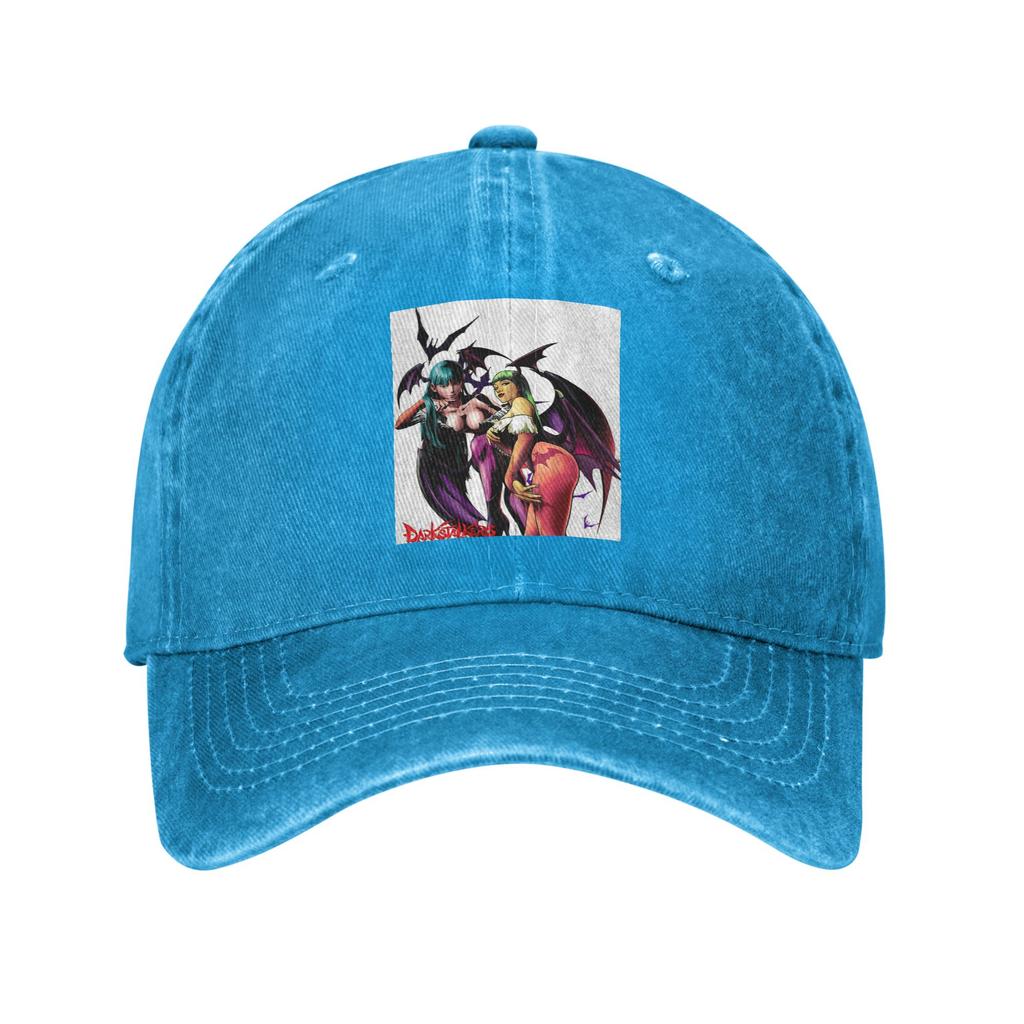 Morrigan Darkstalkers Denim Fabric Cap Casual Baseball Caps Adjustable Hat Summer Unisex Baseball Hats
