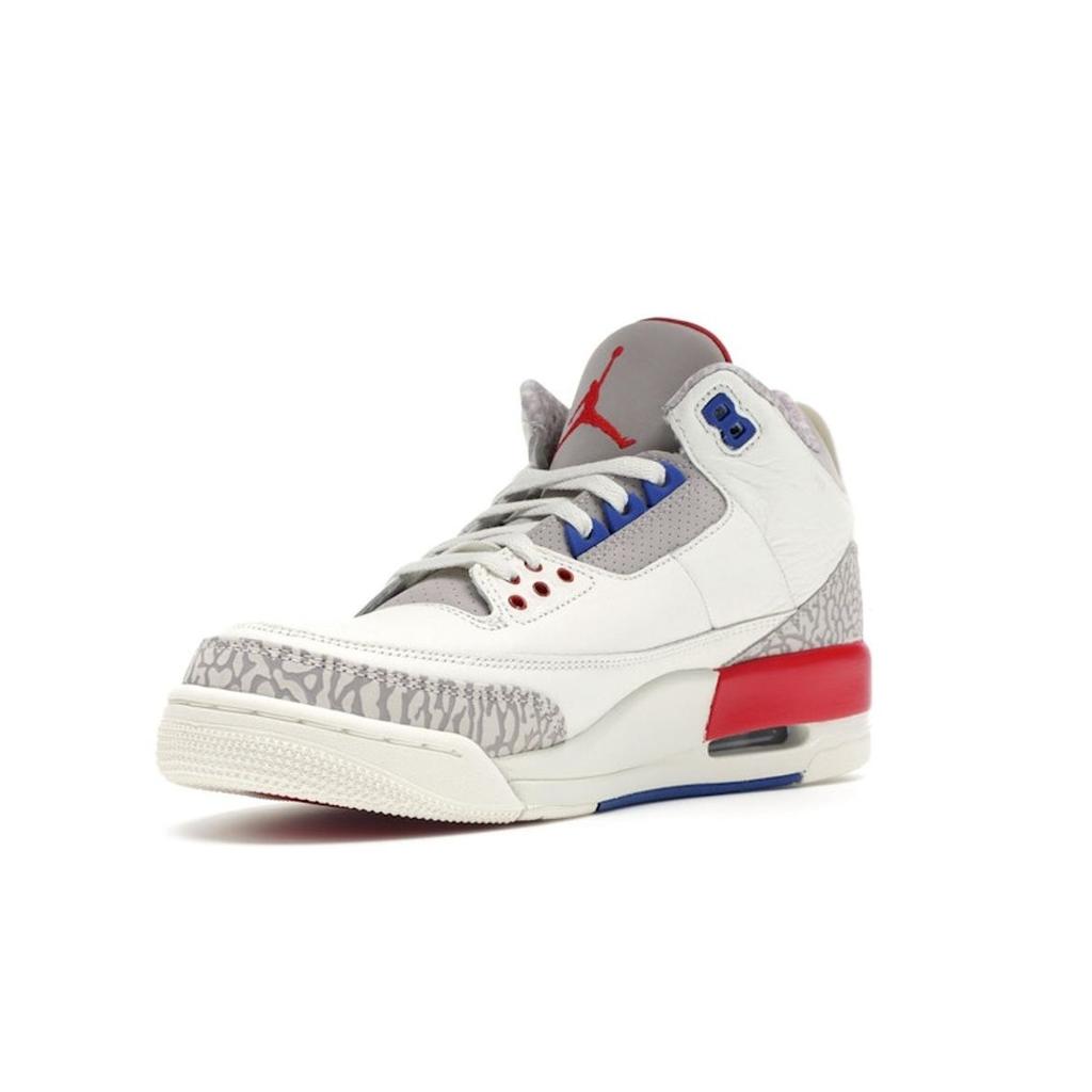 Air Jordan 3 Retro International Flight Men Sneakers White Sail Sport-Royal-Fire-Red 136064-140