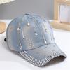 Eye-Catching Crystal Baseball Hat for Girls Women Adjustable Casual Hat for Outdoor Studded Stylish Headwear