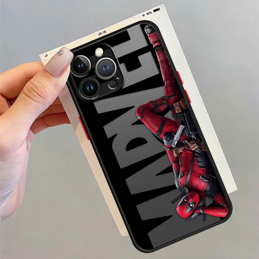 Phone Case for iPhone SE 11 Pro Max 16 Pro XR XS X 15 Pro Max 14 13 Pro 12 Mini 7 8 SE 6s 16e TPU Cover Marvel Deadpool