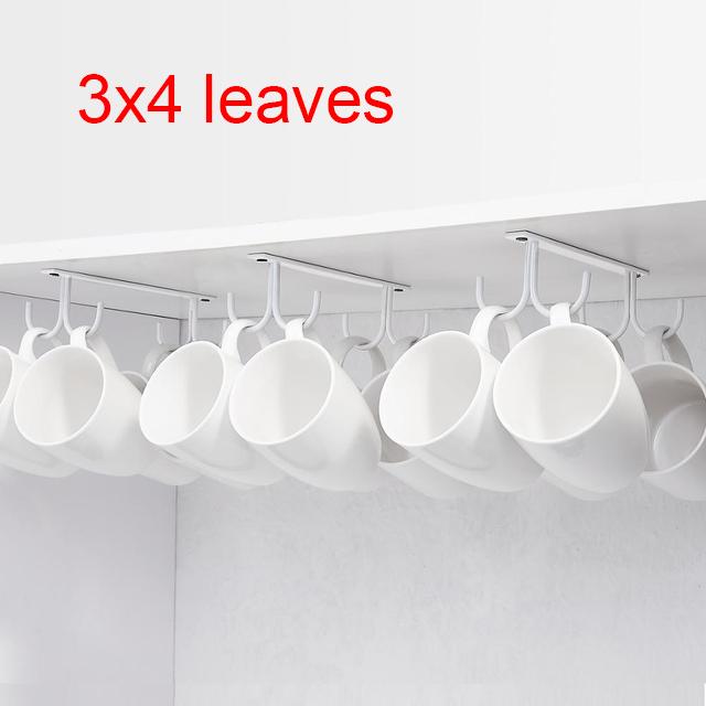 D2 Tassenhalter Unter Schrank - Kaffeetassenhalter 12 Tassen Haken Unter Regal, Ausstellungs Hängebecher Trockenhaken für Bar Küche Gold