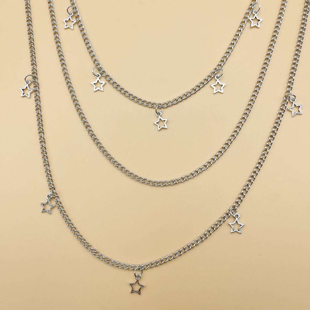 Retro style star pendant multi-layer waist chain women's simple trend five-pointed star decorative body chain