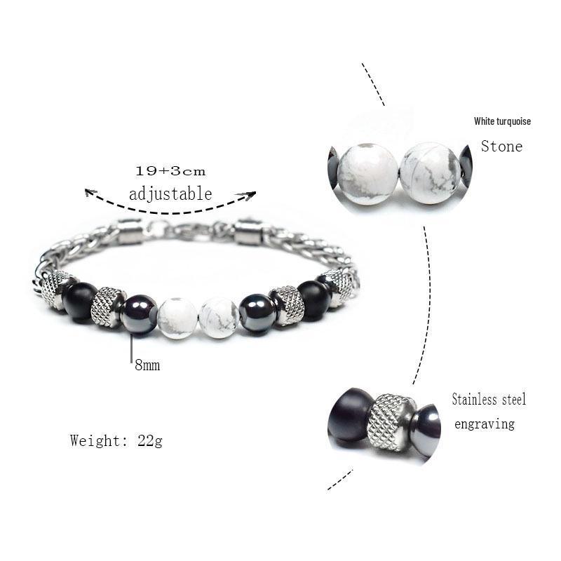 Men's Stainless Steel Personality Bracelet - Trendy European & American Style
