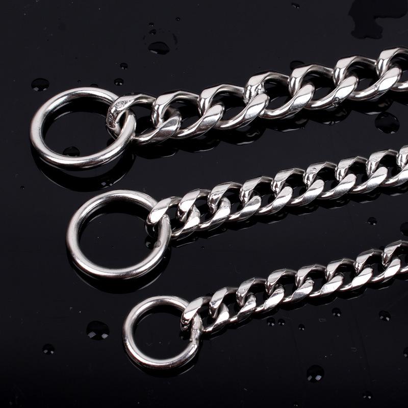 Stainless Steel Bite-Resistant Dog Training Chain Collar for Small, Medium, Large Dogs