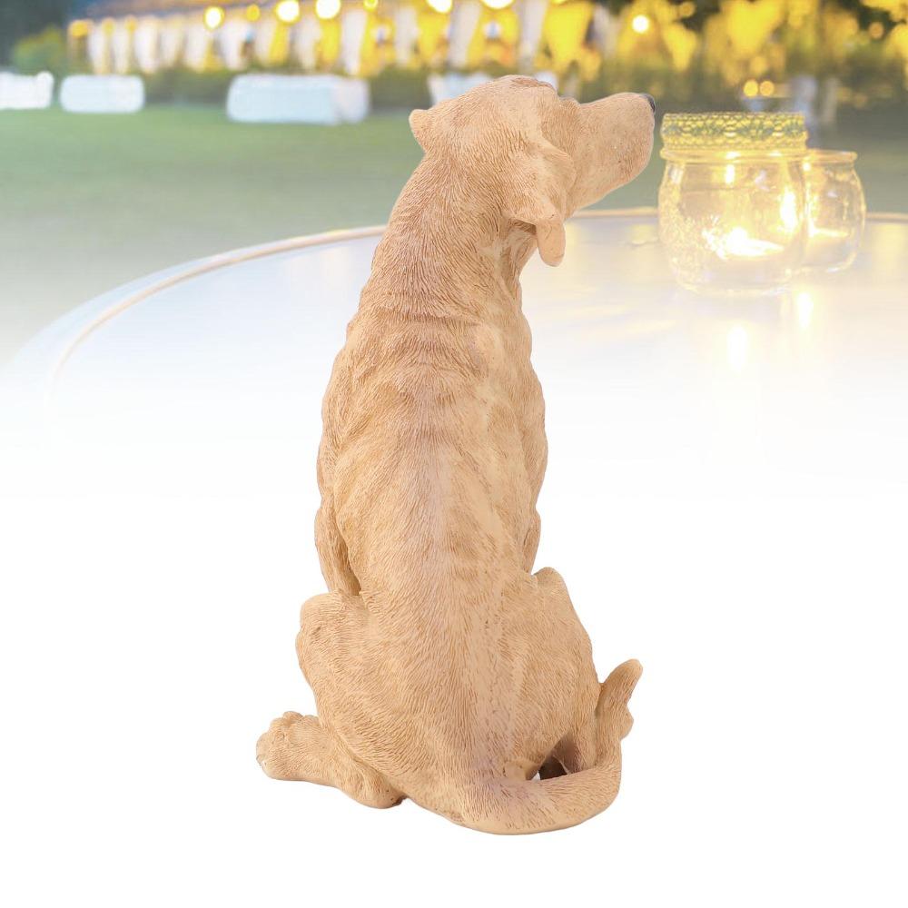 Resin Dog Statue Desktop Puppy Statue Cute Dog Figurine Home