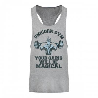 Mens Unicorn Gym Racerback Vest Top