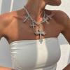 Fashion Diamond Cross Necklace Personalised Trendy Female Cross Chain Necklace
