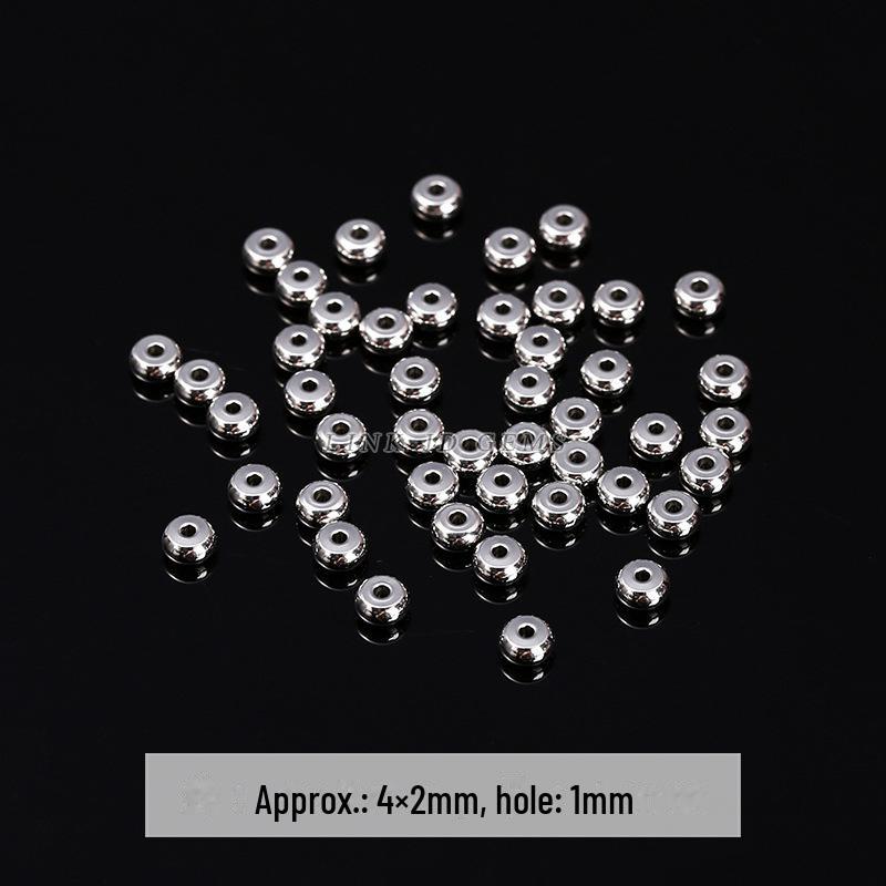 Jingde Stainless Steel Hammer Bamboo Tube Spacer Beads & O Buckle DIY Jewelry Accessories.