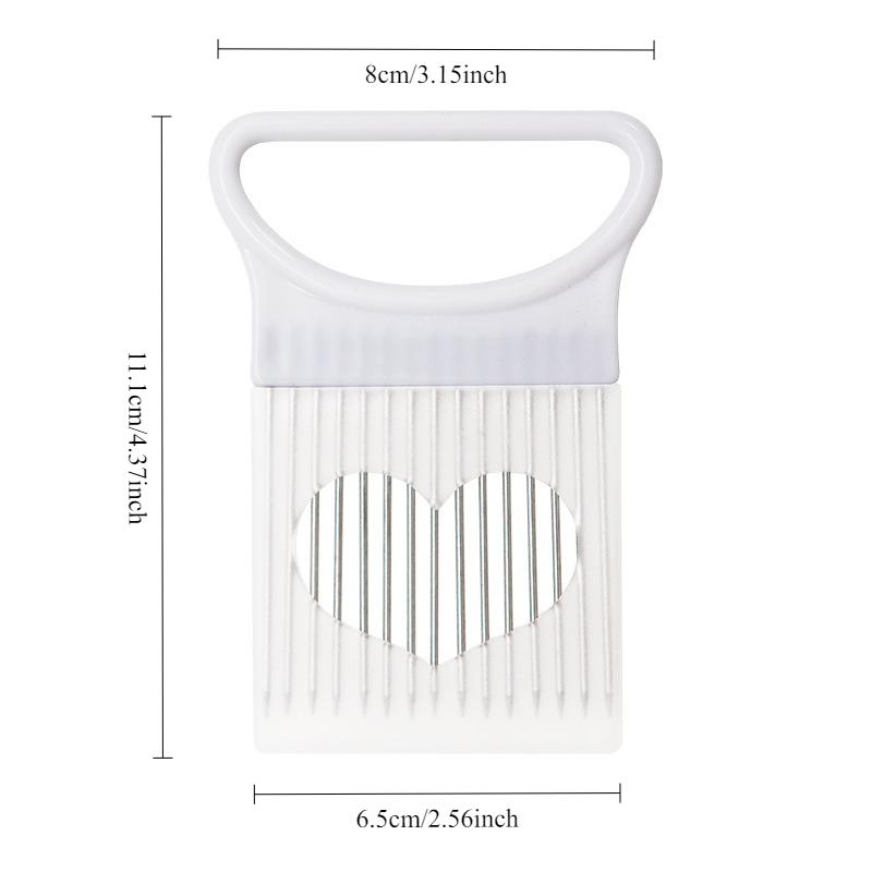 Effortlessly Slice Onions with This 1pc Colorful Onion Slicer Kitchen Stainless Steel Potato Chip Onion Holder