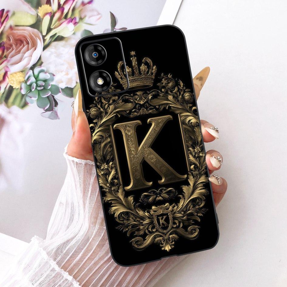 For Motorola Moto E13 E14 Case Retro Crown Letters Soft Silicone Protective Cover For MotoE13 E 13 Funda MotoE14 E 14 Phone Case
