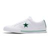 Converse One Star Series Round Toe Lace-Up Low Top Canvas Shoes Unisex Sneakers White Green Black 161566C