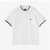 Needles Ot257 A White shAwl collAr Polo Mens Short Sleeve Tee