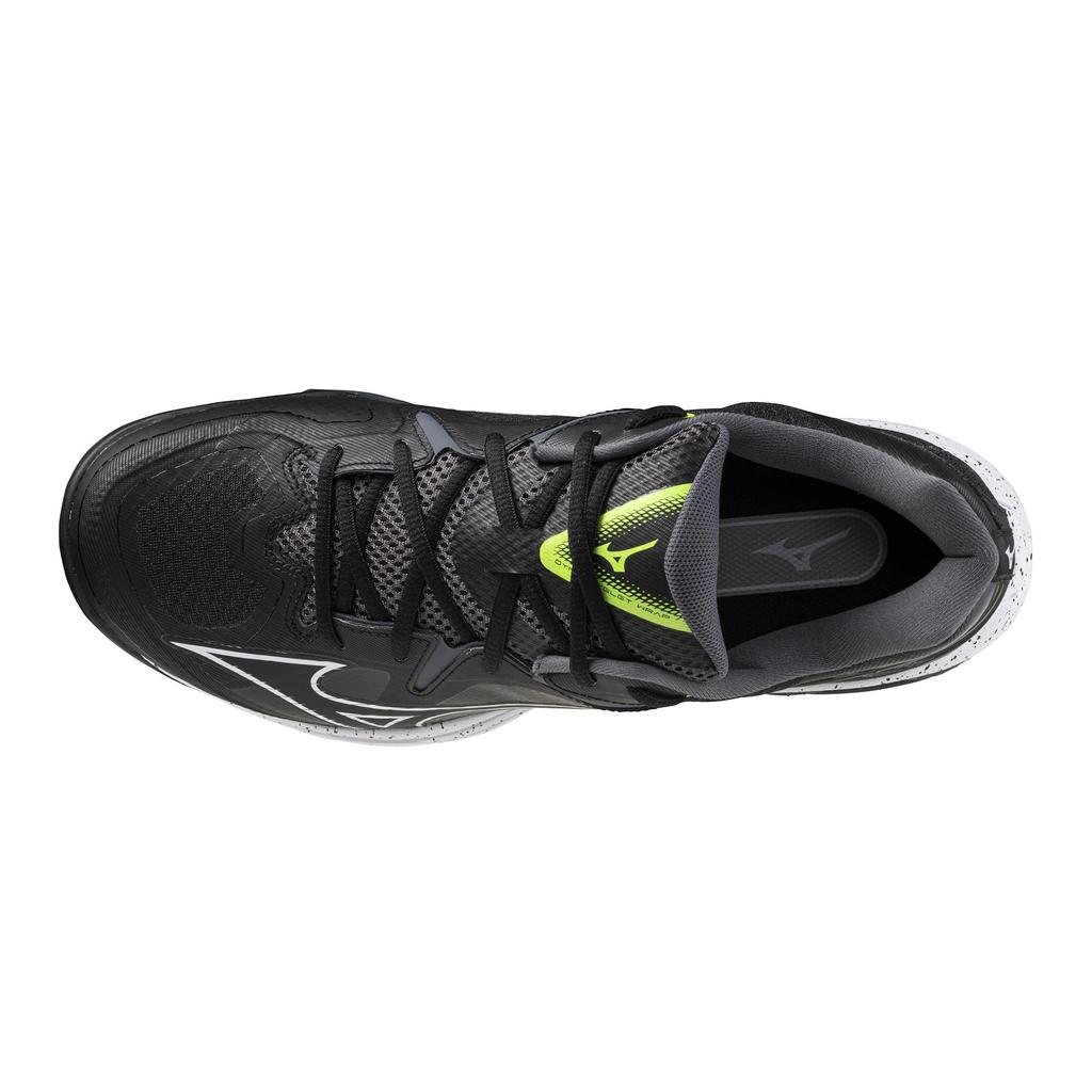 Mizuno Wave Claw 3 Badminton Club and Gym Black x White x Size 4E Shoes, Use, Lightweight, Cushioned, Yellow, 25.5 cm,