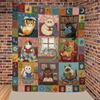 Valentine Patchwork Sherpa Blanket Heart Quilt Pattern Cozy Throw Home Decor Blankets