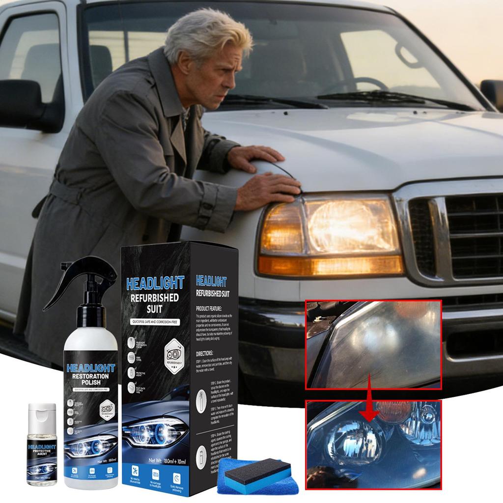 Car Headlamp Restoration Fluid Sun Protection Clarity Boost Auto Headlight Restore Protect Agent Car Headlight Restorer Kit