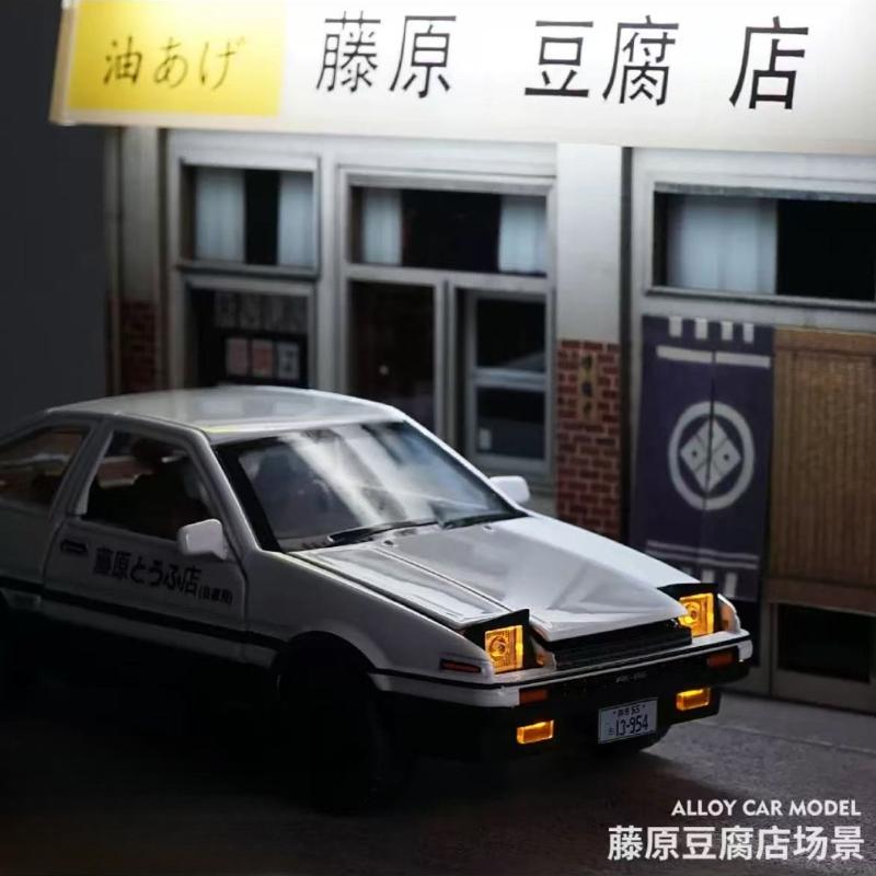 Initial D 1:32 Toyota AE86 Model Car Diecast Metal Alloy Boys Toys Cars Collectibles Kids Car Model Birthday Gifts Kids Present