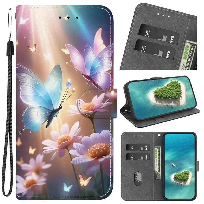 Capa A25 Hoesje voor Samsung Galaxy A25 SM-A256E Cartoon Lederen Hoesje voor Samsung Galaxy A25 A 25 Etui Telefoonhoesje Portemonnee Boekhoes