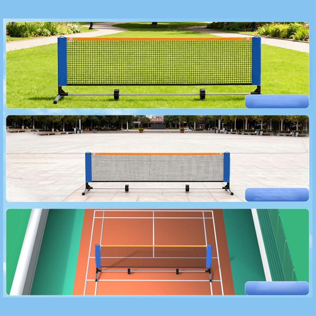 Portable Badminton Net Set Easy Setup Sport for Yard Backyard Game Beach Stainless Steel