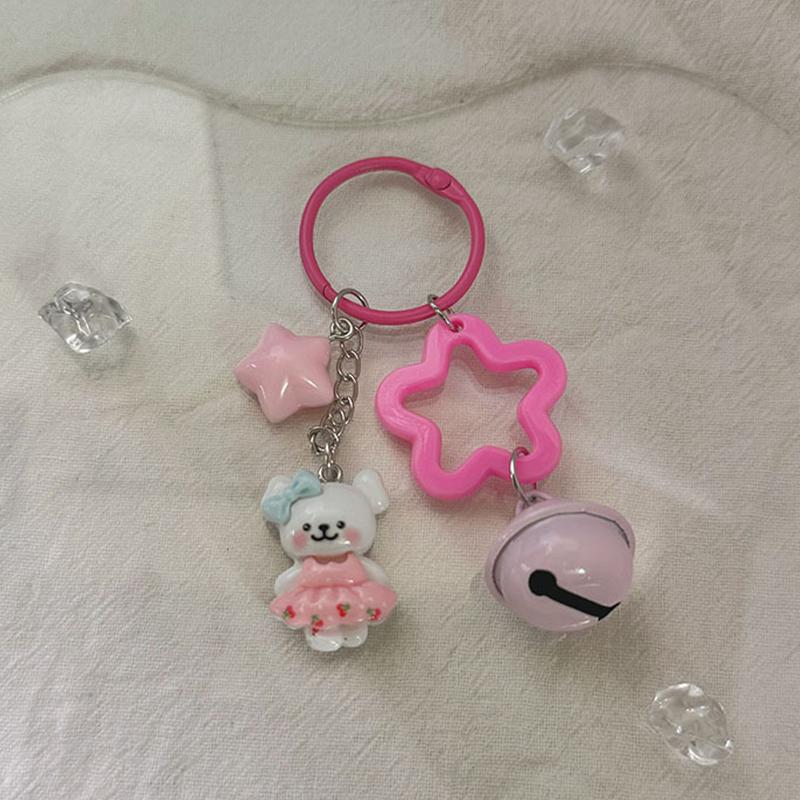 

Lovely Cartoon Puppy Keyring Cute Line Dog Keychain Kawaii Women Girls Bag Pendant Backpack Decoration Gifts