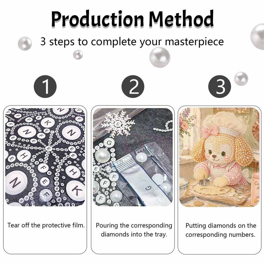 Disney Pearl Painting Painting Kit Baking Puppy Pearl Art Home Decor Handmade Gift