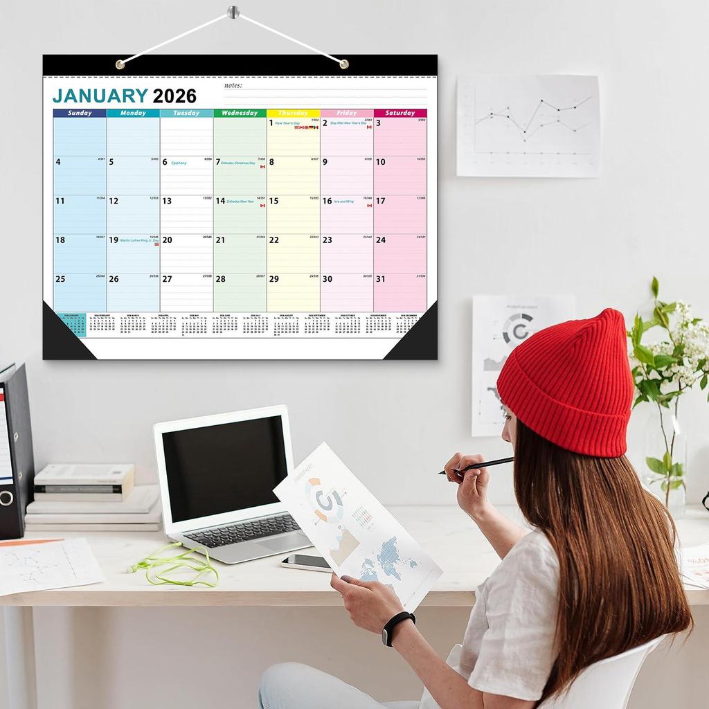 Extra Large English Wall Calendar: Bestselling Countdown Calendar for 2026-2027