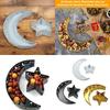 Ramadans Eids Mubarak Decorative Moon and Star Snacks Tray Dessert Tray for Table Decoration and Party Favor
